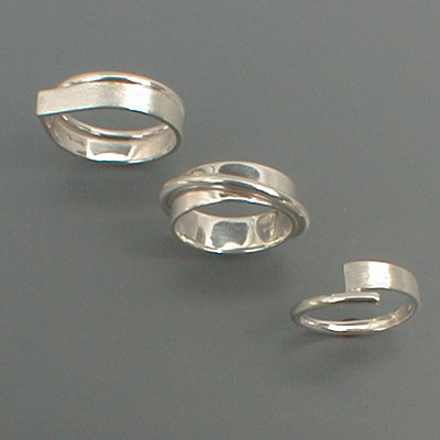 R.021. / R.022. / R.023: Zilveren ringen van plaat en draad.